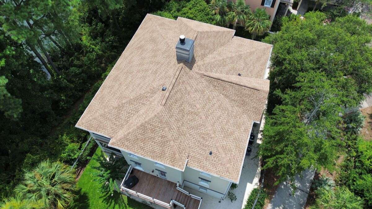 A completed residential roof by Roofing USA
