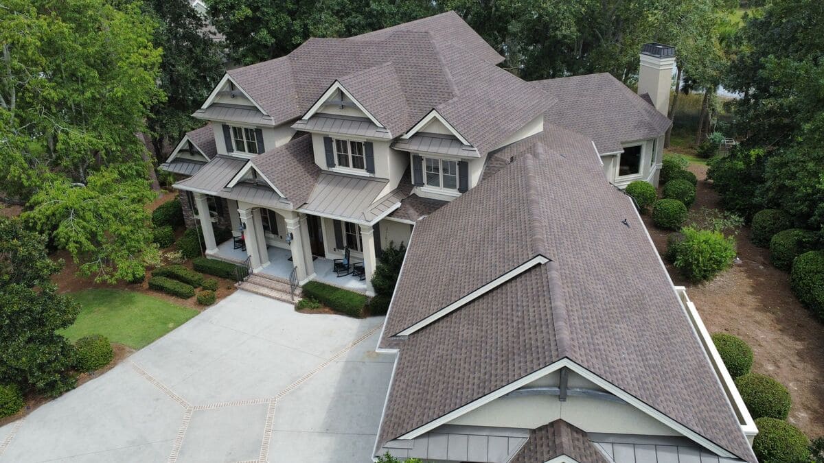 A completed residential roof installation by Roofing USA