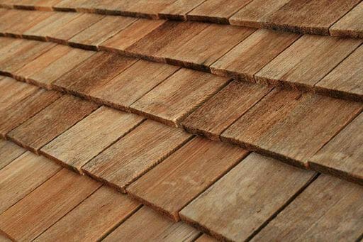 Close-up of a cedar roof, Charleston cedar roofing professionals concept. 