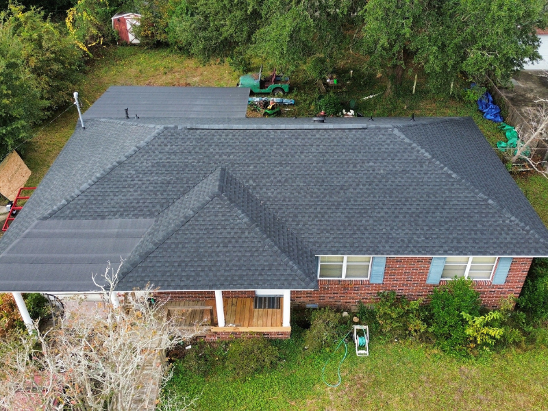 Charcoal GAF Roof Replacement in North Charleston Front Top View