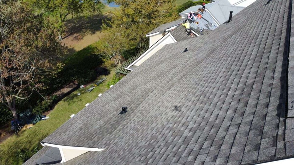 A completed roof done by a good roofing company