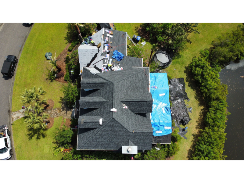 Charcoal GAF Timberline HDZ Roof Replacement in Mount Pleasant, SC4
