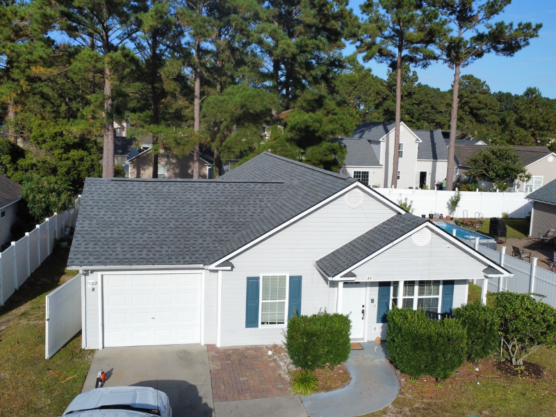Pewter Gray GAF Timberline HDZ Roof Replacement in Bluffton, SC