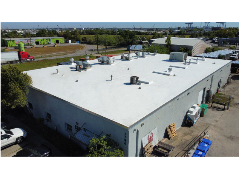 Reroofing for Cru Catering with Adhered Firestone FleeceBack TPO System2
