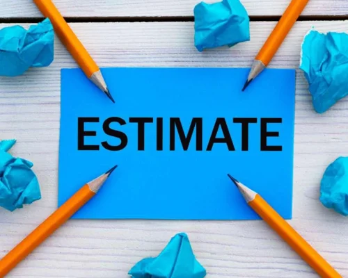 Estimate_on_a_blue_background,_what_to_look_for_in_a_roofing_estimate_concept01